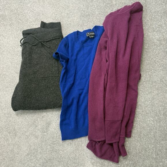 Cashmere Cutter Lot 1.5 Pounds Purple Gray Blue Yarn Crafter Crafting Upcycle - Picture 1 of 6